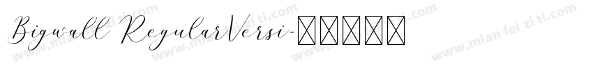 Bigwall RegularVersi字体转换